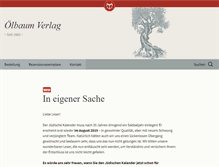Tablet Screenshot of oelbaum-verlag.de